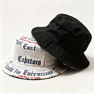 Chapeau Bob Personnalisé Streetwear en Sergé de Coton avec Logo Brodé – Chapeau de Pêcheur Décontracté d'Été pour l'Extérieur et la Protection Solaire - Product Image 3