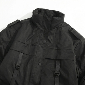 Veste de terrain tactique noire |   Parka utilitaire coupe-vent et imperméable |   Fabricant de vêtements d'extérieur sur mesure OEM - Product Image 3