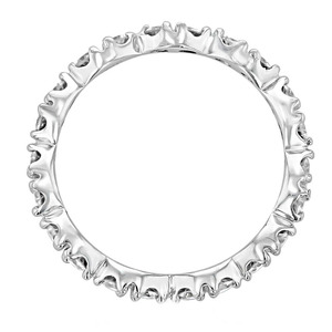 Bague de mariage en or blanc 14 carats avec diamant de laboratoire de 1,50 carat, couleur F, clarté VS1, taille brillant rond, certifiée IGI – Bijou tendance - Product Image 2
