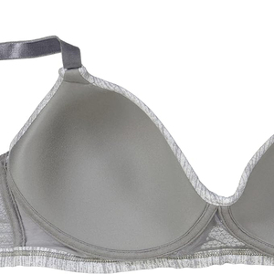 Sujetador Deportivo Ligero Color Gris Jaspeado, Tirantes Finos, Cuello en V Informal, Bralette para Mujer, Ropa de Yoga y Entrenamiento - Product Image 5