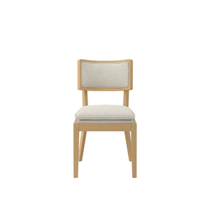Silla Lateral Minimalista con Estructura de Madera de Fresno y Tapicería de Tela Premium para Comedor - Product Image 2