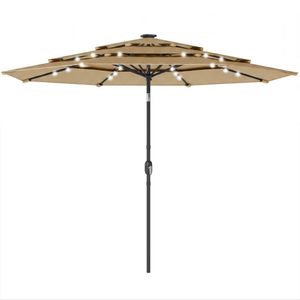 Ombrellone da Esterno 2.5m/2.7m di Diametro per Cortile, Ristorante, Spiaggia, Giardino - Ombrellone Durevole in PE e Poliestere per Spiaggia e Giardino - Product Image 2