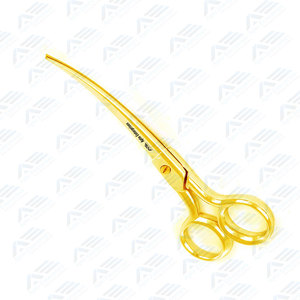 Full Gold Color Grooming <b>Scissors</b> Sharp Stainless Steel Curved Blade Hair Cutting Shears for <b>Dogs</b> Professional Pet Grooming Tool - Product Image 2