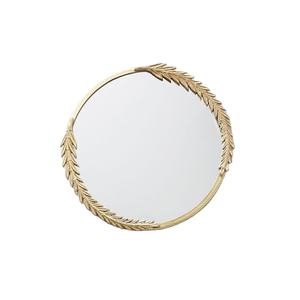 Miroir mural décoratif rond en métal doré, cadre en fer, miroir d'appoint pour la décoration de la maison et du salon, miroir mural de haute qualité - Product Image 1