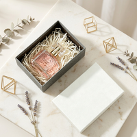 Caja Cosmética Rígida Gris con Forro de Satén, Forma Rectangular, Empaque de Alta Gama para Botellas de Perfume