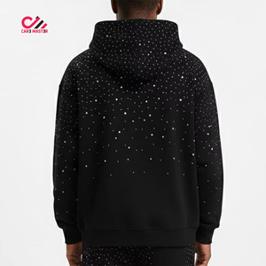 Conjunto deportivo de hombre con pedrería, estilo urbano, sudadera con capucha y pantalones, estilo casual, tela transpirable. - Product Image 6