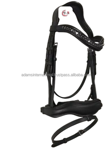 Brida de cuero de alta calidad para caballos, con Noseband de patente y Diadema acolchada suave, brida de caballo, fabricante al por mayor - Product Image 6