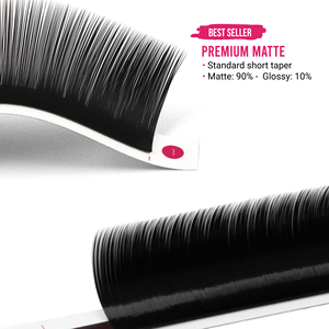 ผู้จำหน่ายขนตา Charmlash ขายส่งถาดขนตาสีดำด้านแบบแพ็คใหญ่ กล่องขนตาพรีเมียม โลโก้สั่งทำได้ ขนตาโค้งงอนอย่างมั่นคง ทำจากเส้นใย PBT - Product Image 1