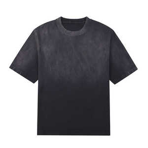 เสื้อยืดคอตตอนผู้ชายไซส์ใหญ่ แขนสั้น คอกลม สีพื้น ย้อมสีแบบ Garment Dyed สไตล์ลำลอง ผ้าถัก ความยาวปกติ ดีไซน์เรียบง่าย - Product Image 1