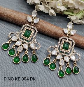 Conjunto de joyería de moda Moissanite Mehandi Design Fashion Earring DK C1 KE 004 - Product Image 3