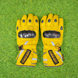 Guantes de Motocicleta Personalizados con Textiles, Puño Largo, Palma de Cuero Genuino, Protección de Nudillos de Carbono, Reflectantes, para Invierno - Product Image 1