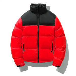 Fully Customized Men's Waterproof Canvas Puffer <b>Jackets</b> Polyester Wadding Filled Winter DDP Shipping - Product Image 1