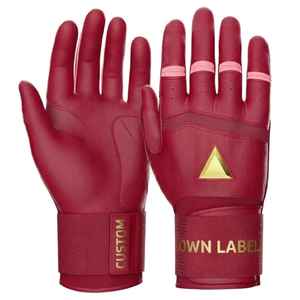 Gants de frappe de baseball personnalisés en cuir Cabretta, antidérapants, professionnels, pour adultes, avec fermeture auto-agrippante, couleur et marque personnalisables - Product Image 5