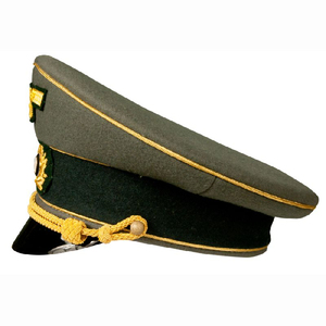 Casquette de cérémonie historique en feutre de laine, reproduction d'uniforme brodé de la Seconde Guerre mondiale, avec visière à passepoil doré, prix abordable - Product Image 2