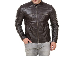 Chaqueta de Cuero PU para Hombre, Estilo Casual, de Alta Calidad, para Motociclistas, Chaquetas PU Ajustadas Personalizadas - Product Image 1