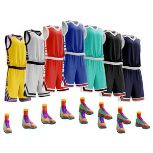 Traje Deportivo de Color Sólido, de Secado Rápido, Transpirable, Absorbente de Sudor, de Poliéster, Uniforme de Baloncesto - Product Image 1