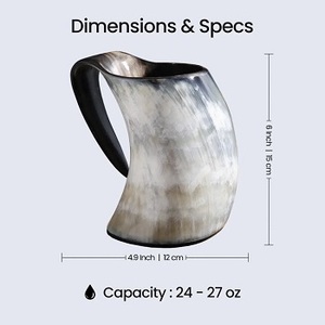 Eco-Friendly Handmade American Style Horn Mug Handle with Customized Packaging for <b>Beer</b> Wine Party Use-F S INTERNATIONAL - Product Image 2