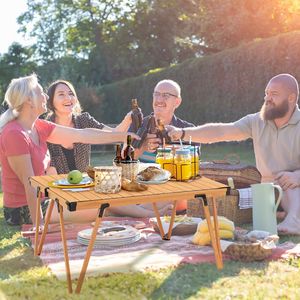 Mesa de Picnic Plegable Portátil para Acampar con Bolsa de Almacenamiento, Superficie Impermeable para Uso en Exteriores - Product Image 4