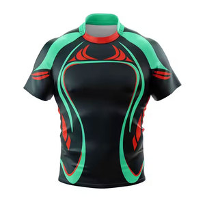 เสื้อรักบี้ผ้าโพลีเอสเตอร์ระบายอากาศดีไซน์ล่าสุด ขนาดพลัสไซส์ ปรับแต่งได้ สำหรับฝึกซ้อมกีฬา - Product Image 5