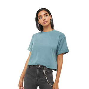 Camiseta Distressed de Algodón 100% de Alta Calidad para Mujer, Estilo Urbano, Transpirable y Ecológica, Venta al por Mayor Personalizada - Product Image 4