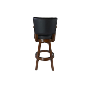 The bar <b>stool</b> is made of high quality solid teak wood with fabric upholstery on the back and seat, suitable for indoor use. - Product Image 6