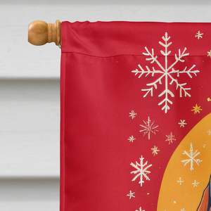 Gran Multicolor poliéster Basset Hound vacaciones Navidad casa bandera porche manga poste decorativo patio Banner arte pared - Product Image 3