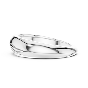 Anillo de Oro Blanco de 14K con Baño de Rodio, Elegante Diseño de Onda, Diamante Cultivado en Laboratorio de Corte Redondo, Menos de 1 Quilate, para Compromiso o Boda - Product Image 3