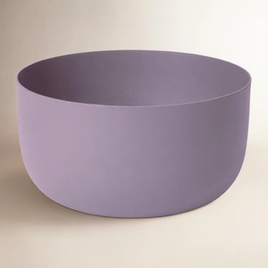 Bol en métal minimaliste violet, plat de service alimentaire, finition mate, design rond, décoration artisanale, décoration intérieure - Product Image 6