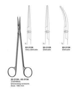 Tijeras de Disección Toennis de 180 mm, Tijeras Quirúrgicas de Acero Inoxidable Reutilizables, Instrumento Médico para Cirugía General - Product Image 1