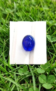 Tanzanite naturelle ovale cabochon, qualité supérieure, pierre précieuse non montée, véritable pierre bleu violet rare pour bijoux fins - Product Image 3