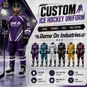 Bon Fournisseur avec Logo Personnalisé Nouvelle Arrivée Prix de Gros Ensemble Maillot et Pantalon de Hockey Sublimé Uniforme de Hockey sur Glace Personnalisé - Product Image 2
