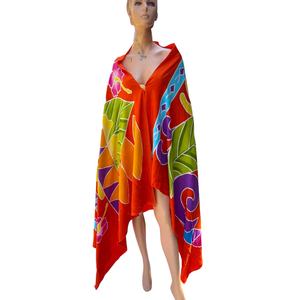 100% rayonne une pièce maillots de bain à fleurs peint à la main plage sarong large sélection de couleurs imprimé Bikini ornements pour le sport - Product Image 3