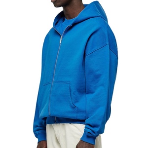 Vente en gros de sweat à capuche zippé oversize avec logo personnalisé unisexe 100% coton Fashion Hoddie pour hommes pour l'automne et les hivers 2026 - Product Image 2