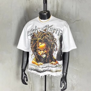 Custom Manufacturer Tee Dtg Graphic Streetwear Thick Collar Tee Heavyweight Mock Neck T-<b>shirt</b> 300gsm Boxy Cropped t <b>Shirt</b> <b>Men</b> - Product Image 1