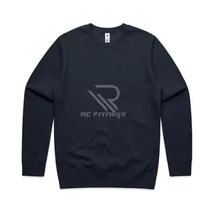 Jersey OEM de alta calidad liso teñido felpa en blanco Jogger blanco cuello redondo algodón personalizado Sudadera con capucha cuello redondo sudadera para venta al por mayor