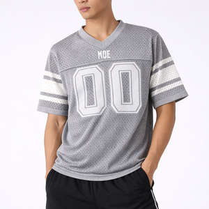 Ropa Deportiva Premium para Hombre, Jersey de Fútbol Americano de Malla Gris, Transpirable, Uniforme de Equipo, Logotipo Personalizado OEM, Uniforme Atlético al por Mayor, EE. UU. - Product Image 4