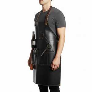 Tablier en cuir véritable pour poterie, studio de céramique, vêtements de travail professionnels pour artistes, matériau résistant à l'eau LPN-0272 - Product Image 6