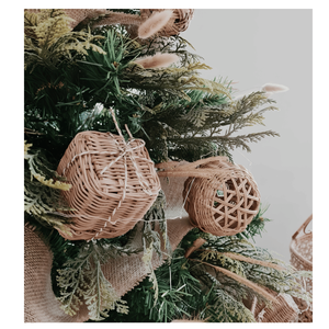 Campana de Ratán Tejida Natural, Decoración Navideña, Adorno Colgante Hecho a Mano para Árbol de Navidad, Decoración del Hogar - Product Image 2