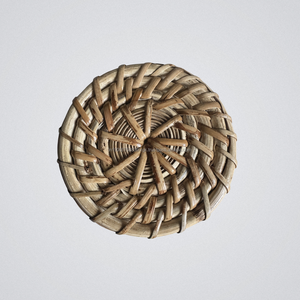 Sous-verre en rotin naturel tissé, finition naturelle, 4 pouces, fait à la main en Inde, rond rustique, lavable, antidérapant, accent de mariage pour la salle à manger - Product Image 6