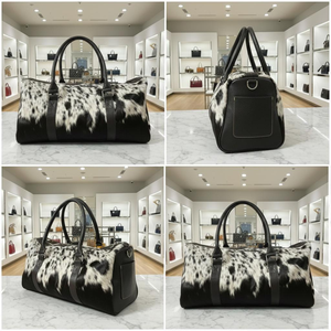 Sacs de voyage en cuir de vachette personnalisés pour hommes, nouvelle collection hiver, design tendance, couleur fourrure et logo, durable, marque CUSTOM SF 189 - Product Image 3