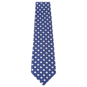 Cravate pour homme à motif floral de loge maçonnique bleue de qualité supérieure, cravate formelle d'affaires imprimée sur mesure pour mariage et tenue de bureau - Product Image 3