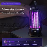 Lampe anti-moustiques électrique HME-W2 01, portable, pour le camping en plein air, piège à insectes et lumière UV pour attraper les mouches, pour la maison et la terrasse