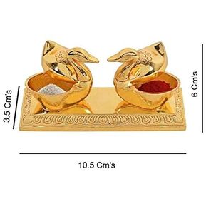 Lot de 2 statues d'éléphant plaquées argent pur 999, objet décoratif Vastu et porte-bonheur pour la décoration intérieure, le Mandir et la salle de Pooja - Product Image 4