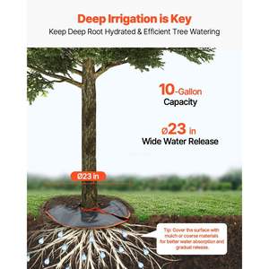 4 Pack sistema di gocciolamento automatico resistente 10 galloni auto-irrigazione albero sacchetti di irrigazione a rilascio lento sacchetti di irrigazione per la semina - Product Image 3