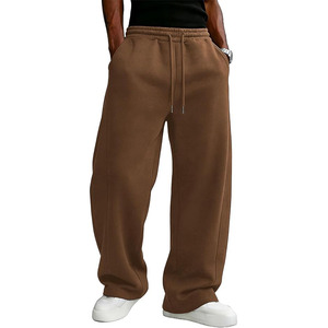 <b>Men's</b> Baggy Fleece Sweatpants Wide Leg Cotton <b>Jogger</b> Pants <b>Loose</b> Fit Drawstring Waist Casual Trousers with Pockets - Product Image 1