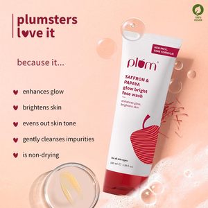 Nettoyant visage illuminateur et éclaircissant à la prune, au safran et à la papaye avec de la vitamine B5 |   Booste l'éclat et illumine la peau |   Pour tous types de peau |   100 ml - Product Image 6