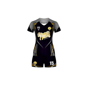 Ensemble short et maillot de volley sublimé pour homme Storm Volley, col personnalisable, taille élastique, évacuation de l'humidité, 100 % polyester - Product Image 2
