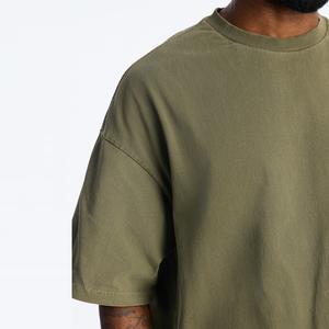 T-shirt en coton pour hommes, vente en gros d'usine, mode, meilleures ventes, noir, grande taille, logo personnalisé, uni, vêtements d'été - Product Image 3