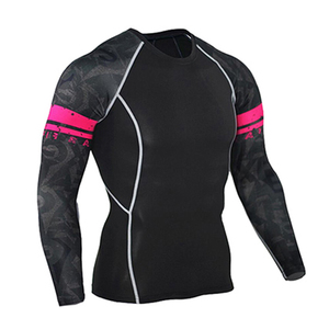 Maillot de compression MMA Grappling Rash Guard Sublimation Bjj Rashguard Imprimé Personnalisé Hommes Technologie OEM Manches Longues - Product Image 5