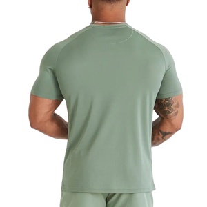 Camisetas de manga corta de poliéster Spandex de alta calidad, peso ligero, transpirable, venta al por mayor, camiseta de secado rápido para gimnasio para hombres - Product Image 5